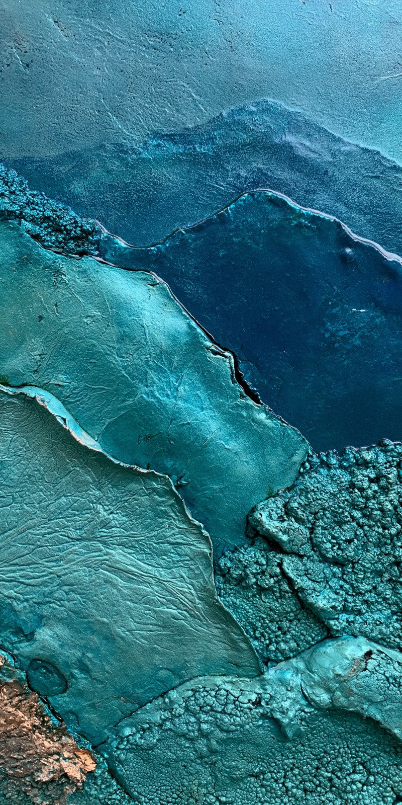 Teal Spaciousness Open Earrings | FWX515