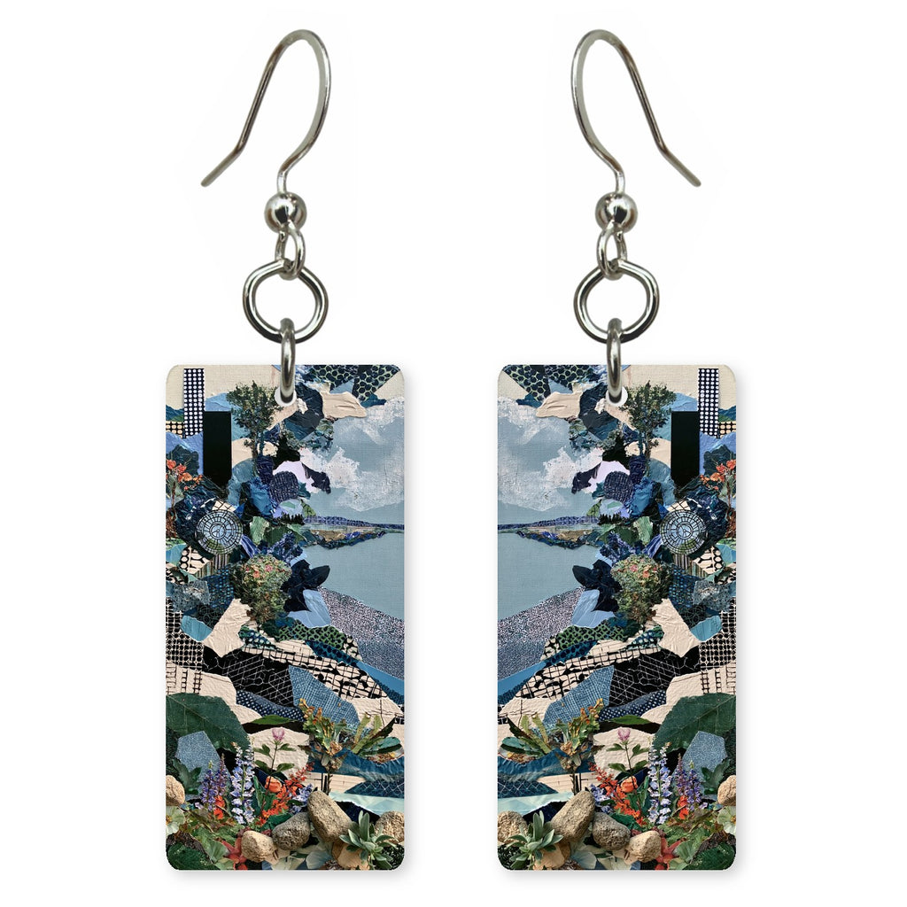 Navy Imagination Unfolding Earrings | FWX525
