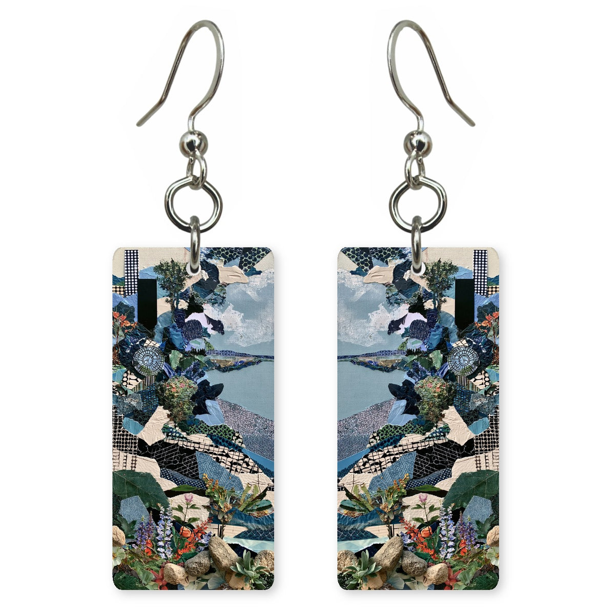 Navy Imagination Unfolding Earrings | FWX525