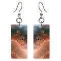 Salmon and Charcoal Solitude Earrings | FWX536