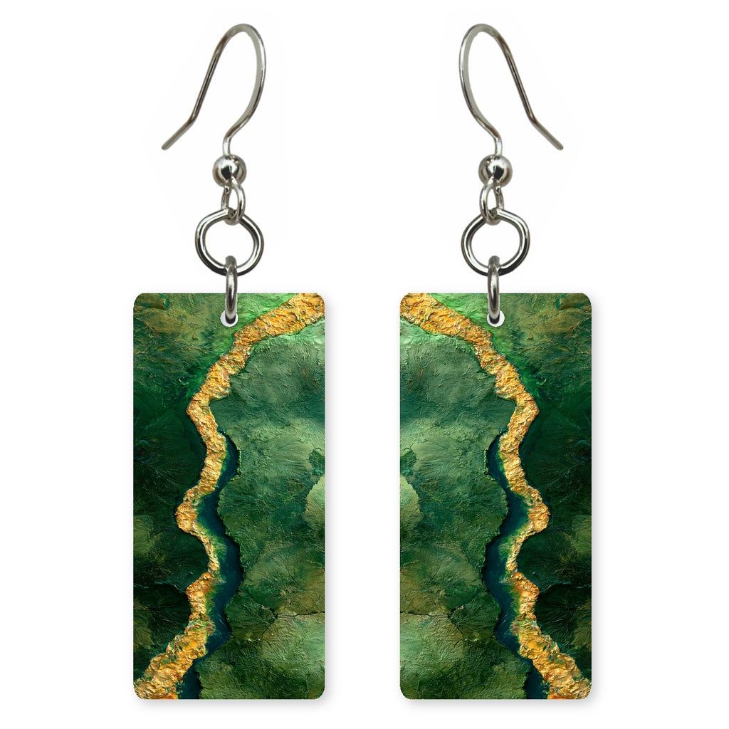 Gold Faith in Emerald Earrings | FWX542