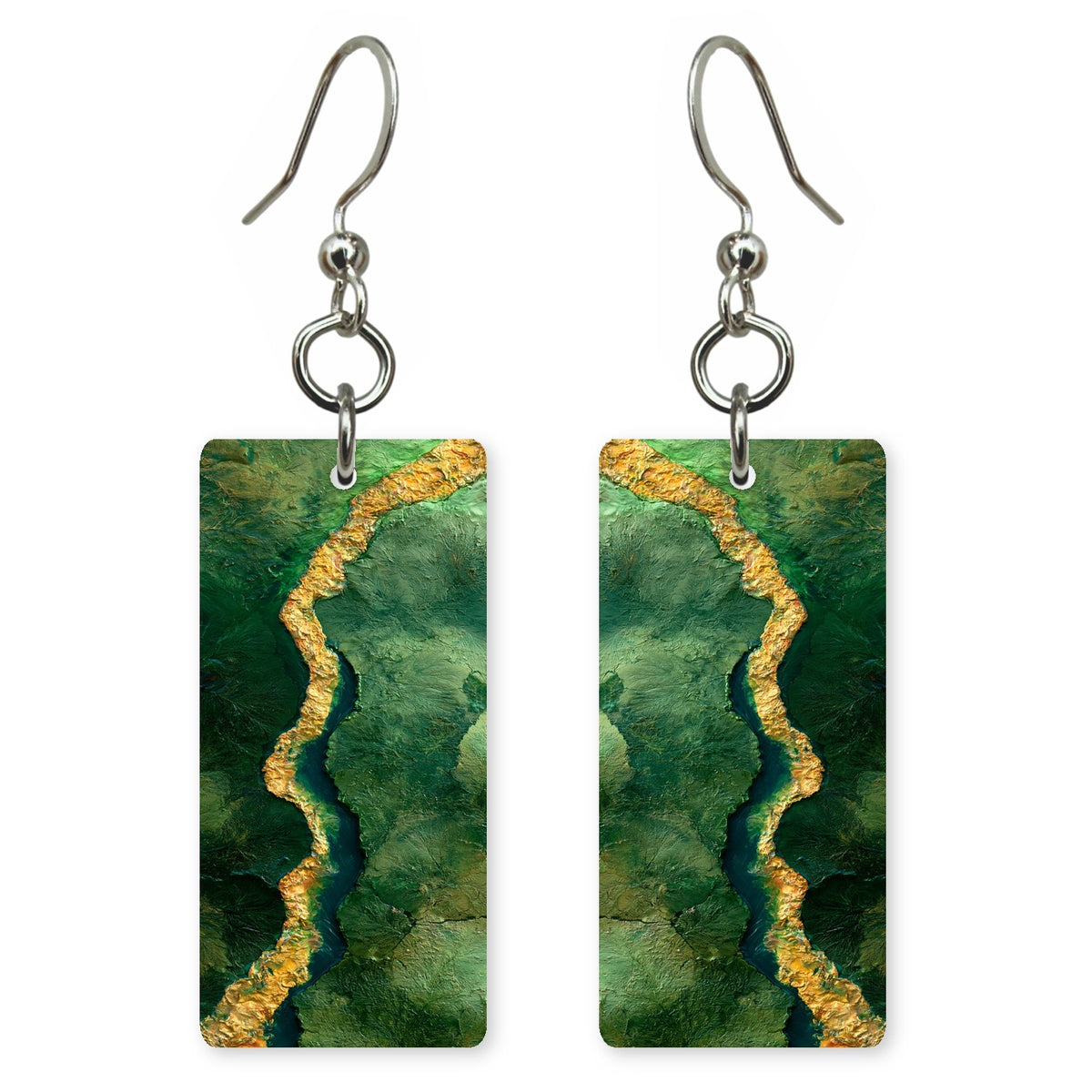 Gold Faith in Emerald Earrings | FWX542
