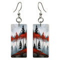 Red Solitude Standing Earrings | FWX544