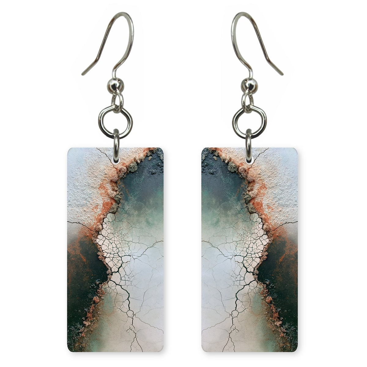 Chalk and Teal Fragility Earrings | FWX546