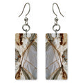 Rust and White Honesty Earrings | FWX556