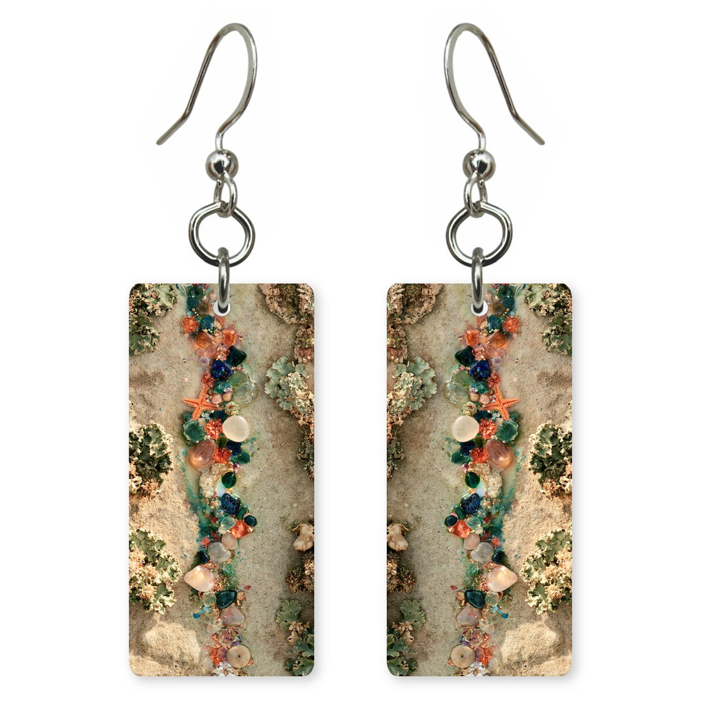 Teal Wonder on Sand Earrings | FWX568