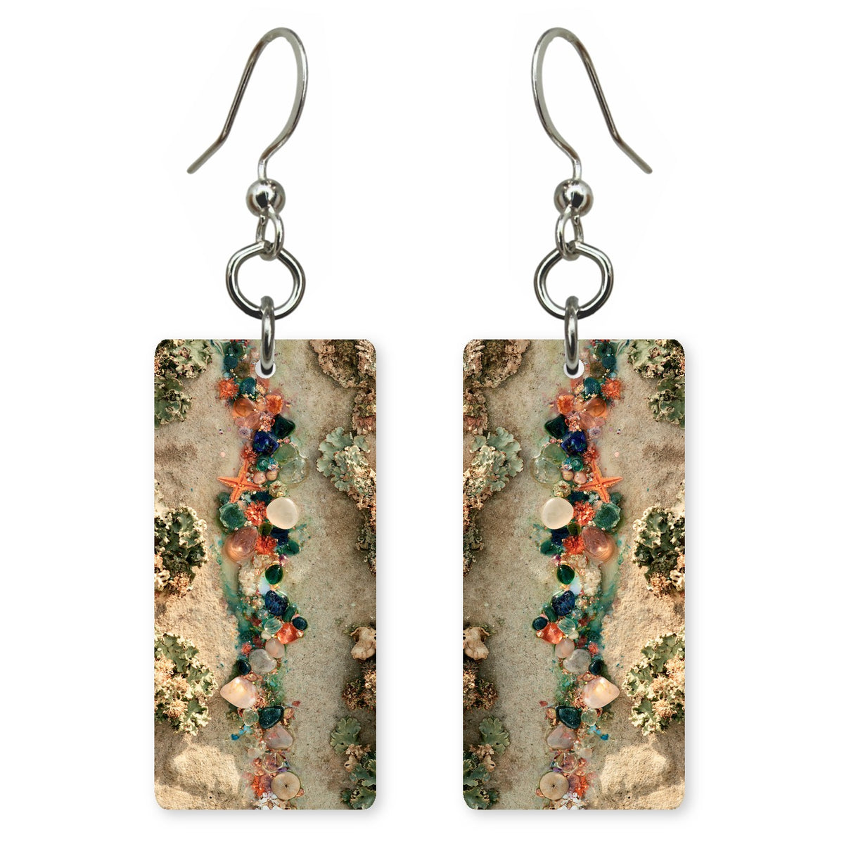 Teal Wonder on Sand Earrings | FWX568