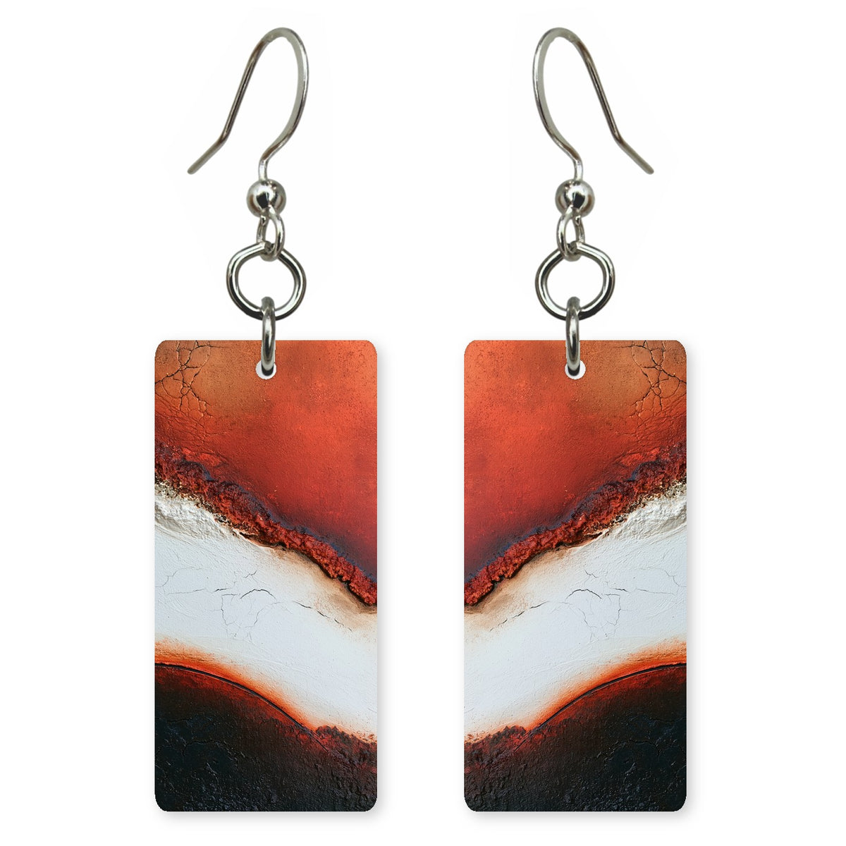 Ash White Wound Healing Earrings | FWX56