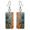 Orange Curiosity on Slate Earrings | FWX571
