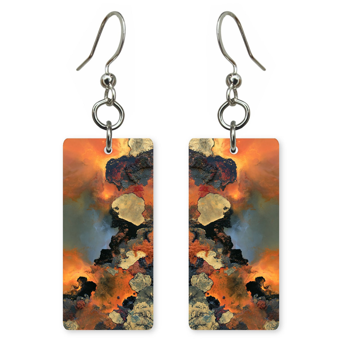 Rage Under Fiery Orange Earrings | FWX572