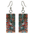 Red Intensity Against Teal Earrings | FWX582