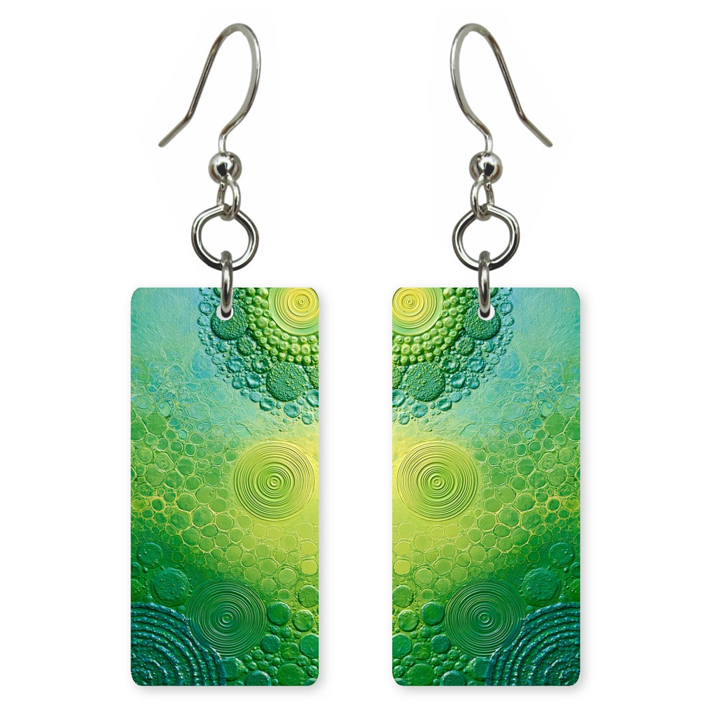 Lime Playfulness Rippling Earrings | FWX584