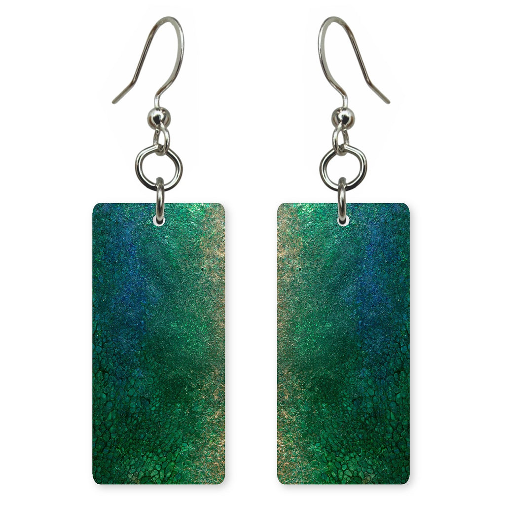 Lichen Hush Deep Green Earrings | FWX585
