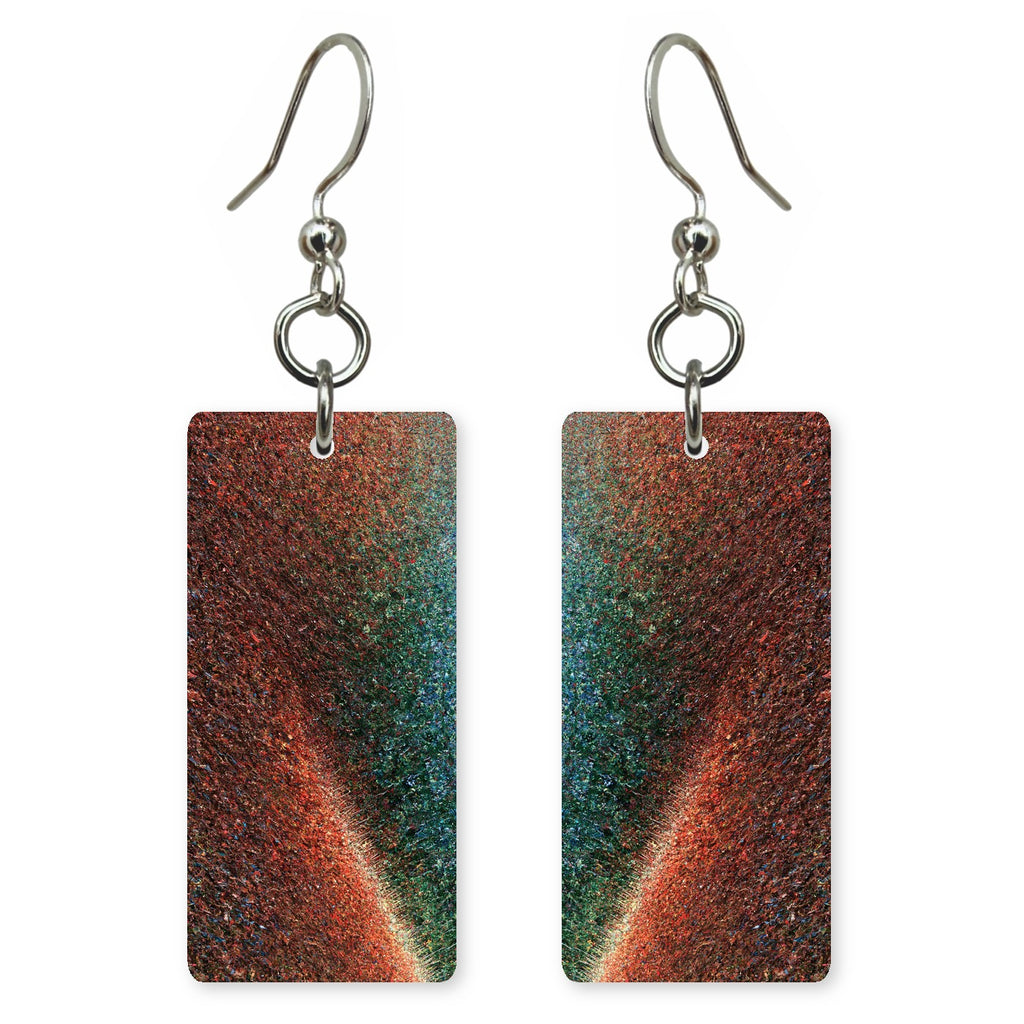 Rust and Black Grit Earrings | FWX588