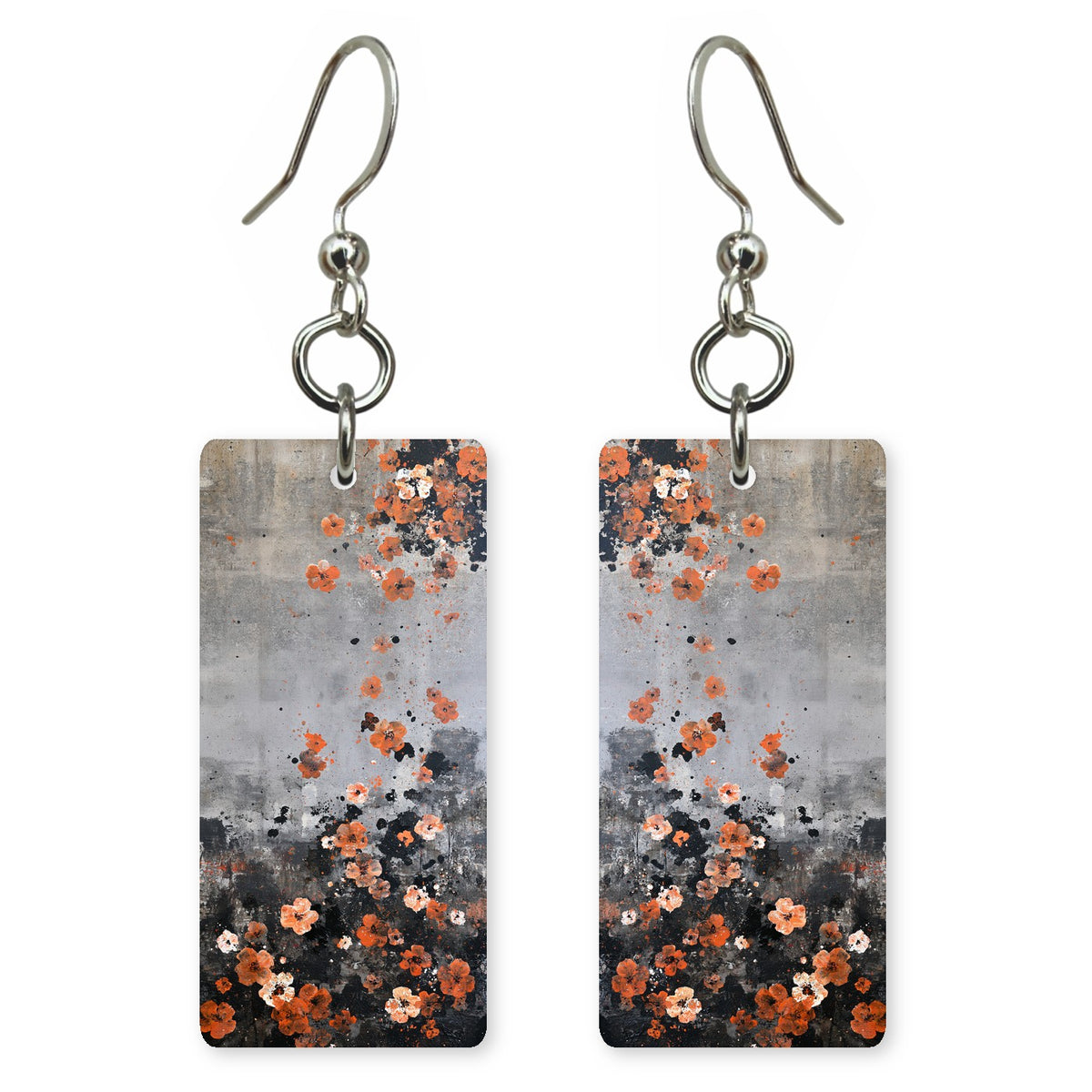 Peach Hope Over Gray Earrings | FWX593
