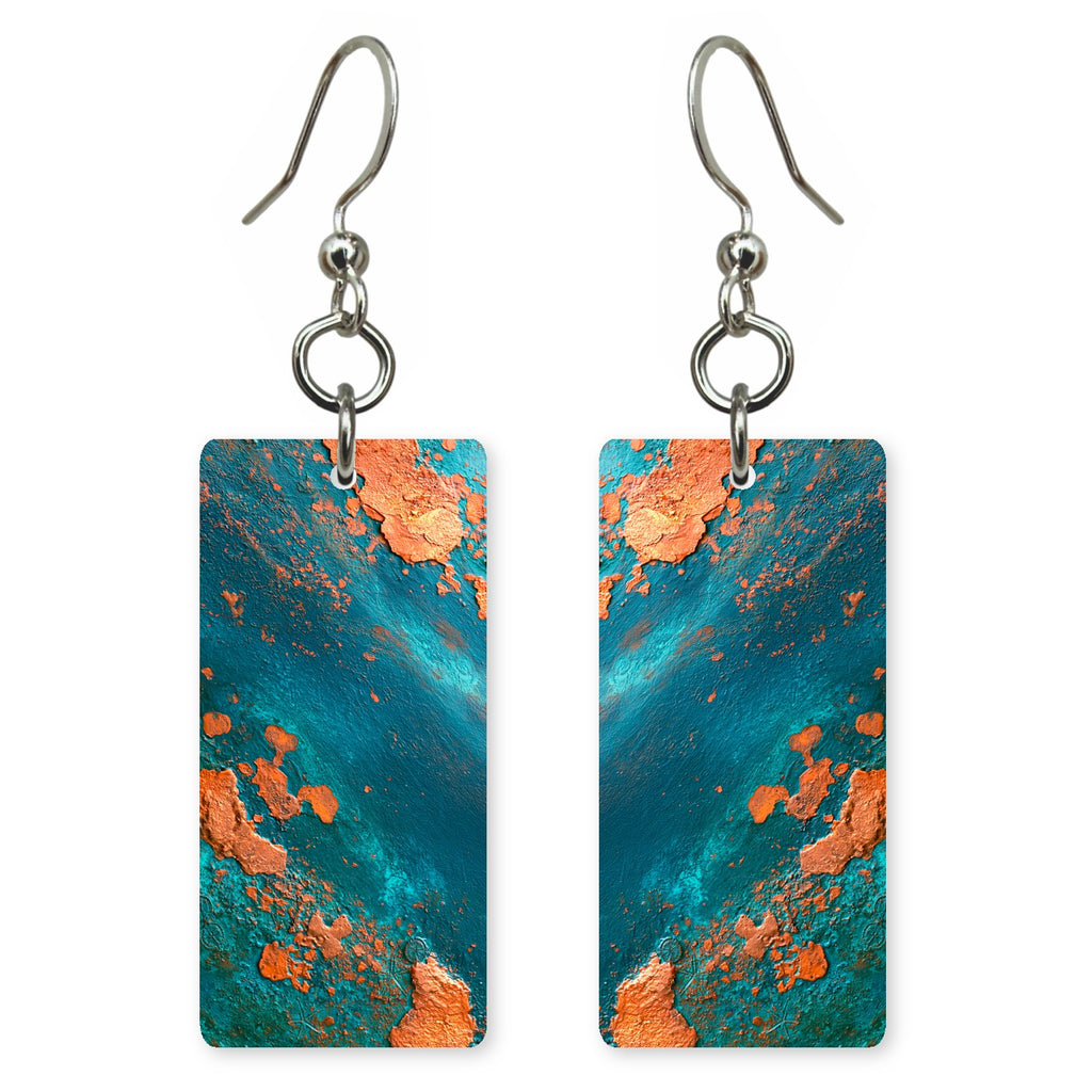 Teal Rust Reckoning Earrings | FWX614