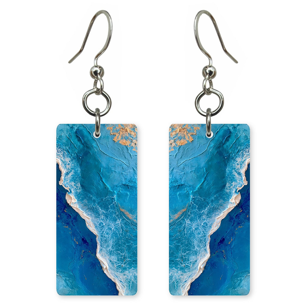 Azure Relief Washing In Earrings | FWX617