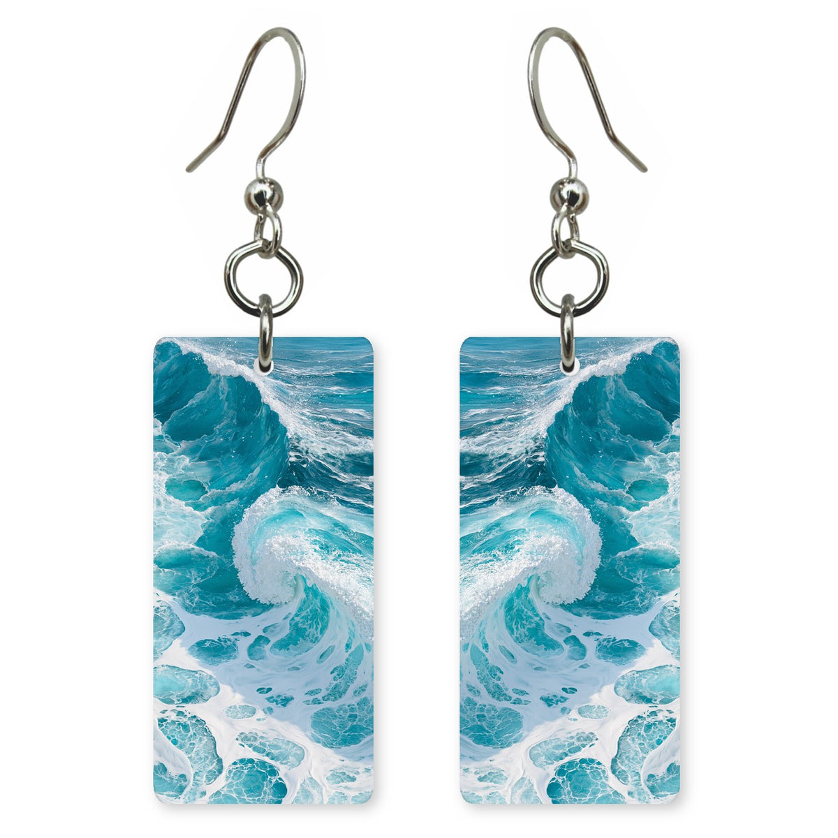 Cyan Awe Cresting Earrings | FWX618