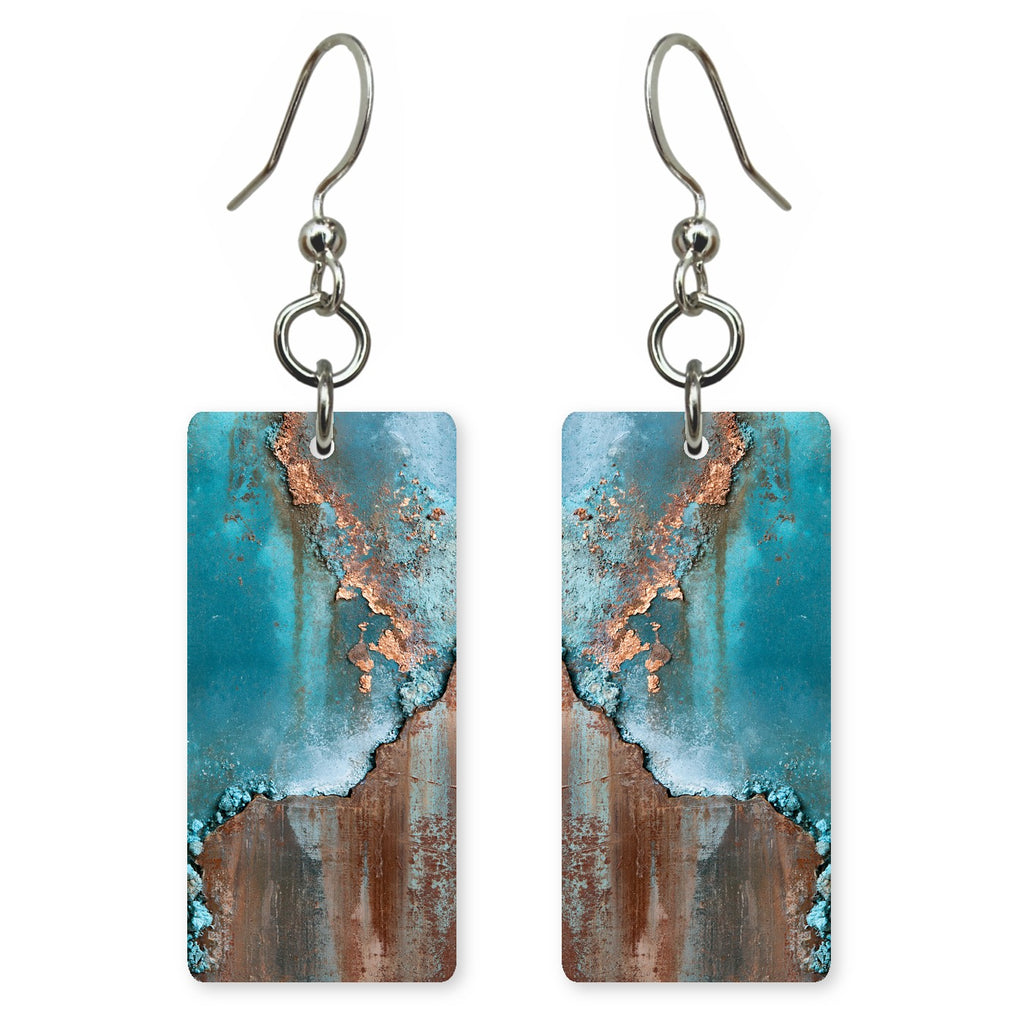 Turquoise Rust Resilience Earrings | FWX619