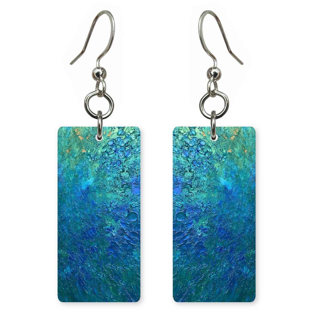 Teal Moss Contentment Earrings | FWX620