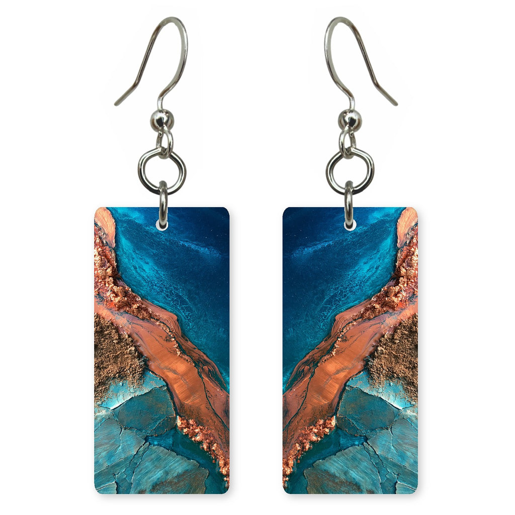 Teal Courage Crossing Over Earrings | FWX624