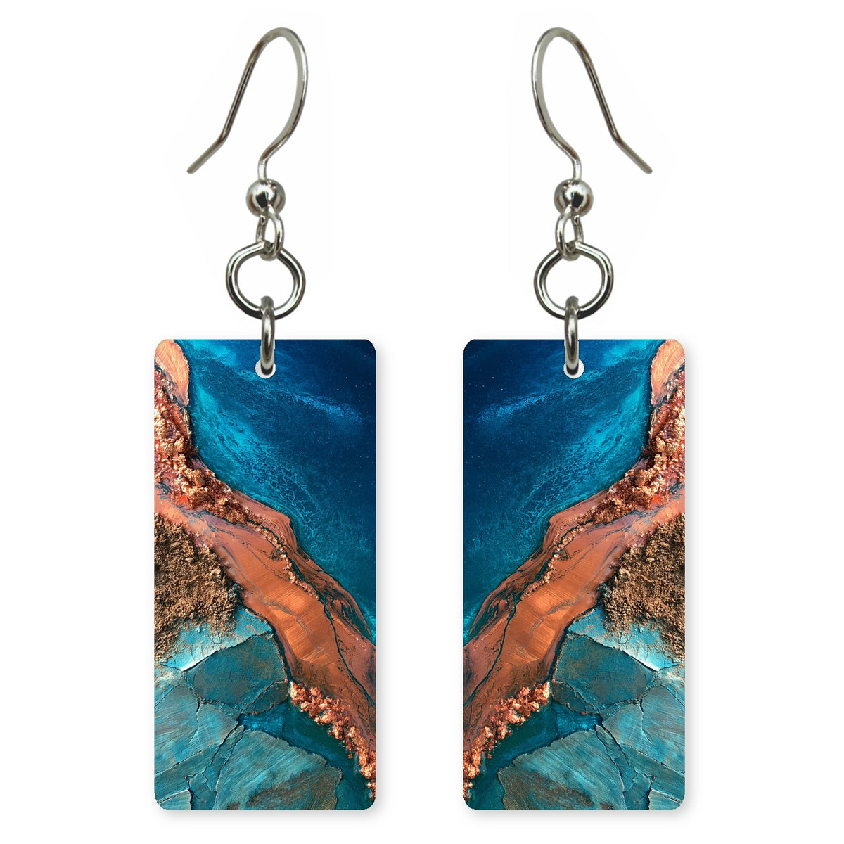 Teal Courage Crossing Over Earrings | FWX624