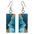 Gold Hope Through Navy Earrings | FWX625