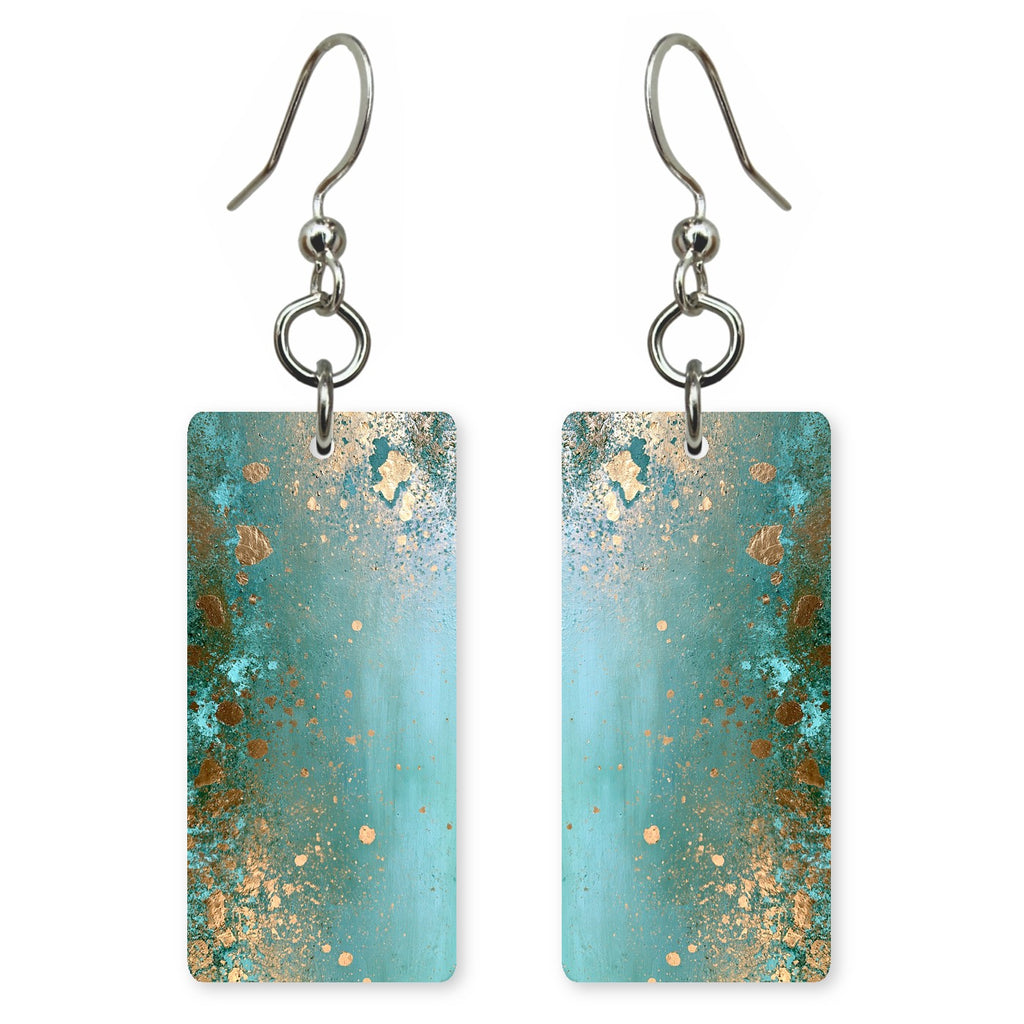 Aqua Gold-Dusted Delight Earrings | FWX628
