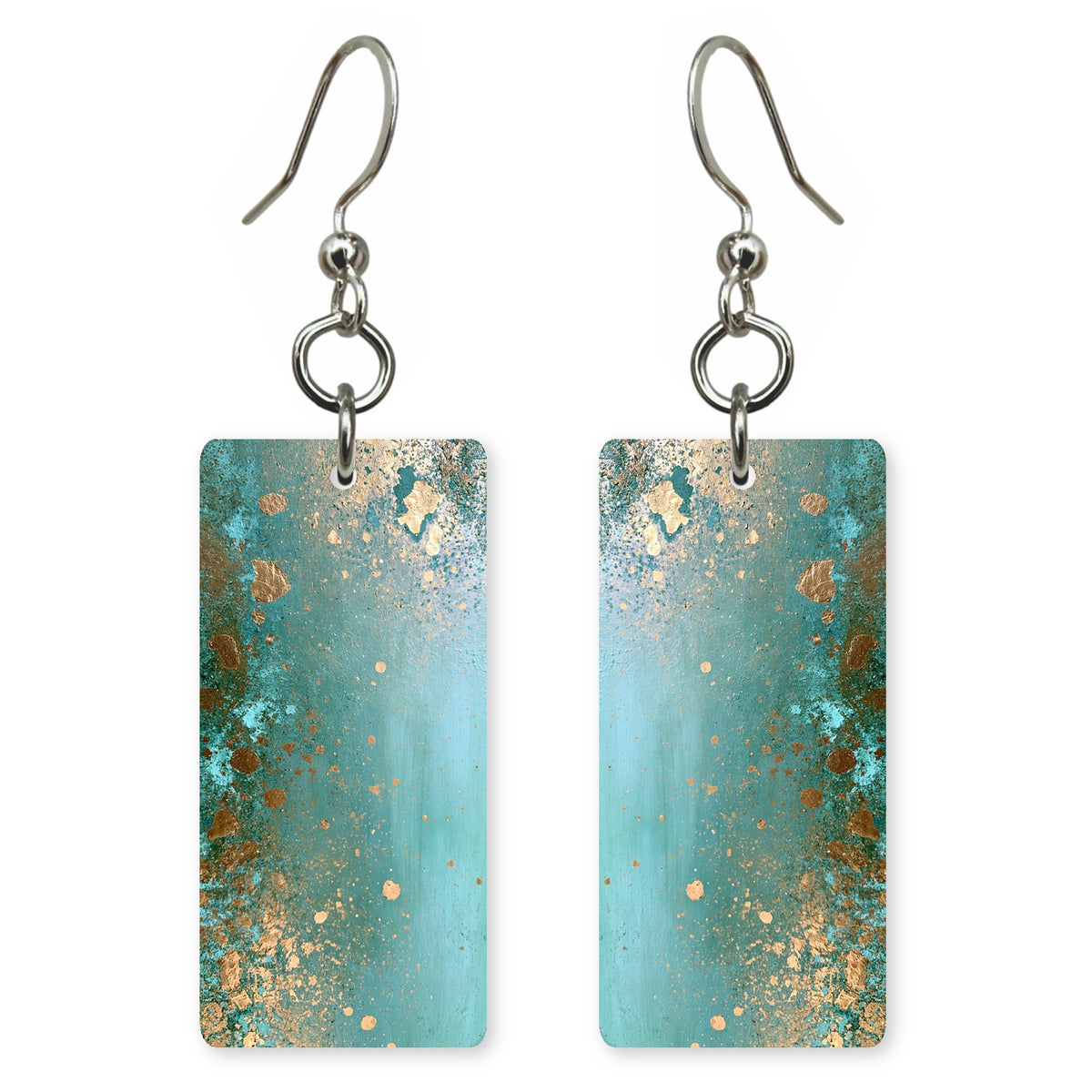 Aqua Gold-Dusted Delight Earrings | FWX628