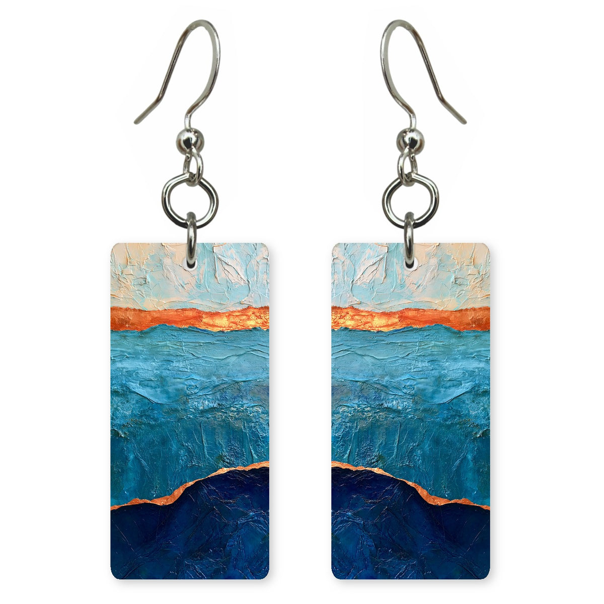 Blue Wistfulness Marigold-Touched Earrings | FWX637