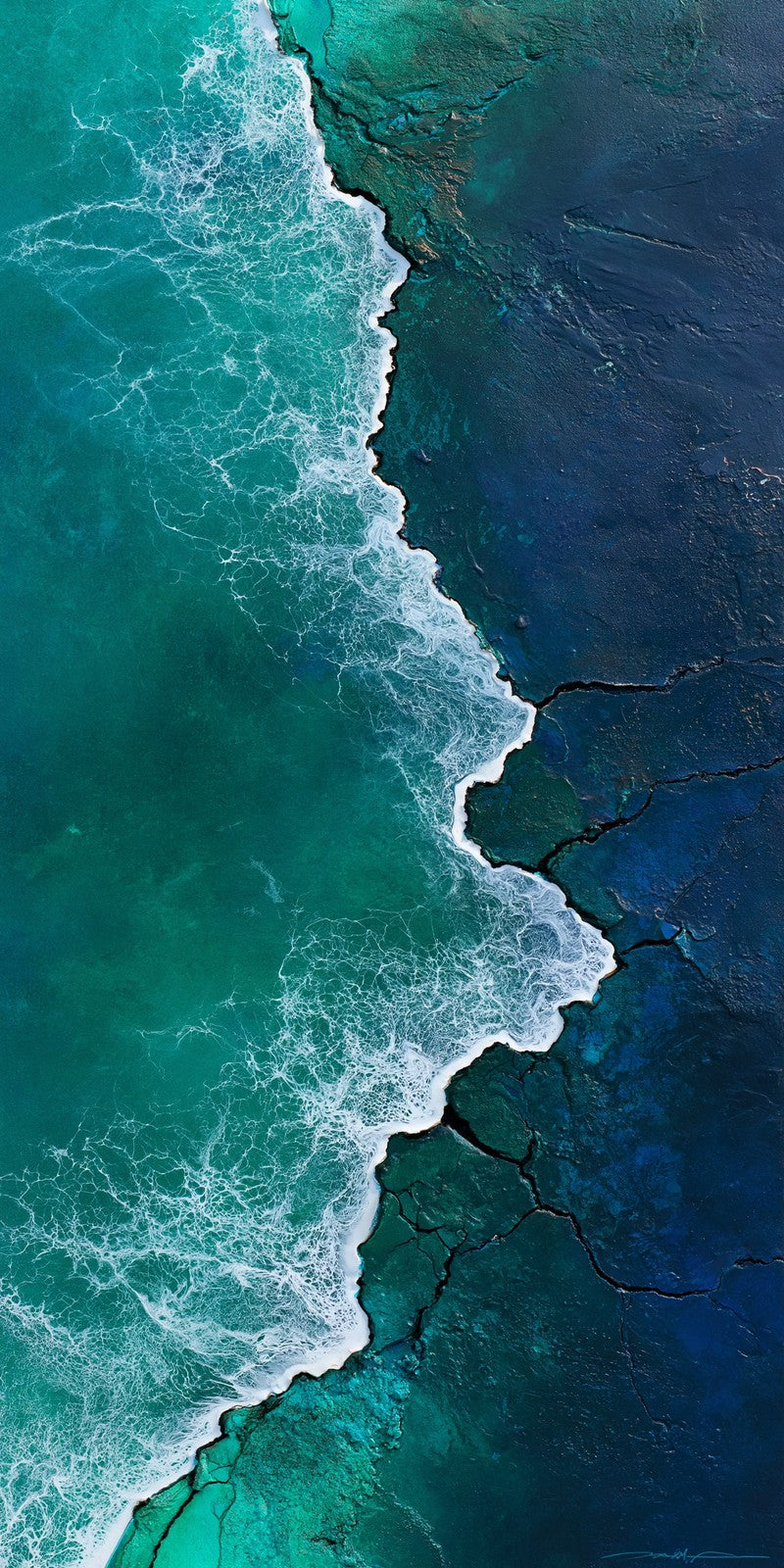 Teal Foam Relief Earrings | FWX639