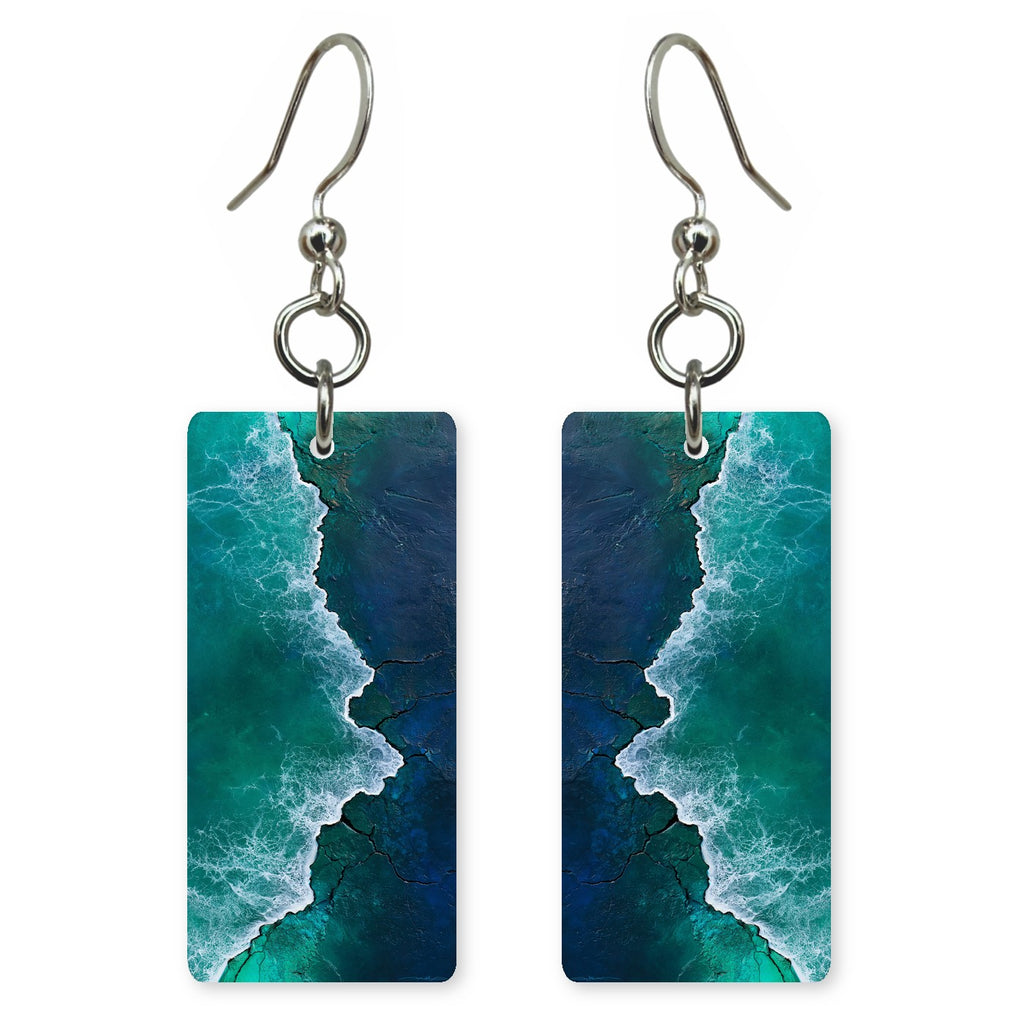 Teal Foam Relief Earrings | FWX639