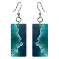 Teal Foam Relief Earrings | FWX639