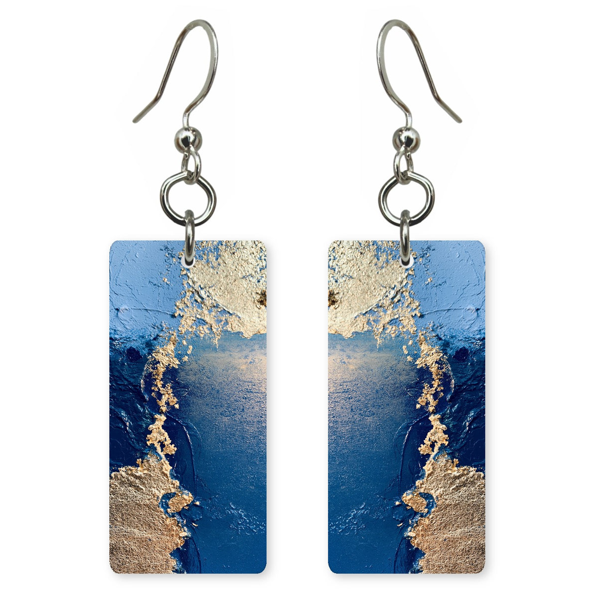 Sapphire Longing Gold-Touched Earrings | FWX643