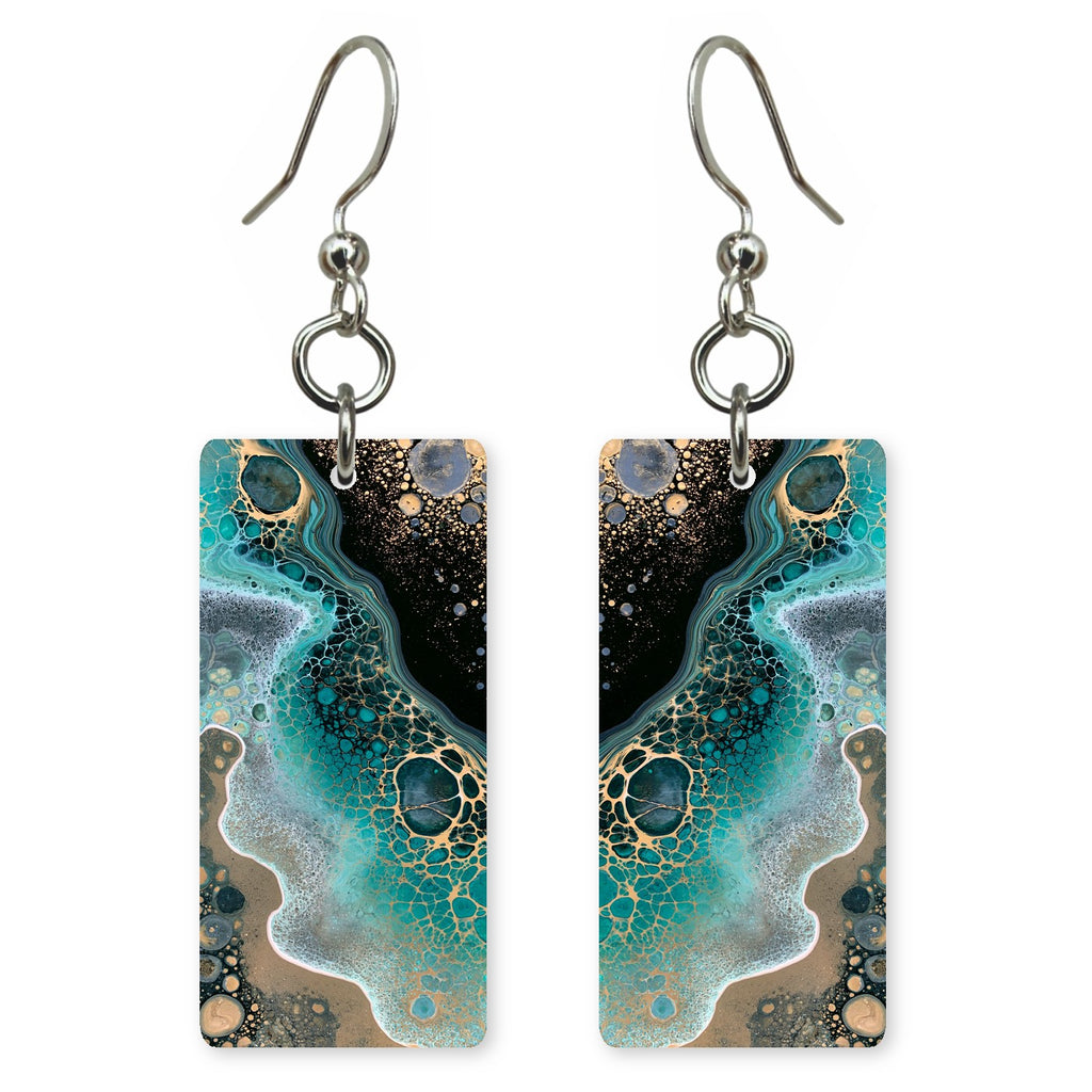 Obsidian Teal Curiosity Earrings | FWX649