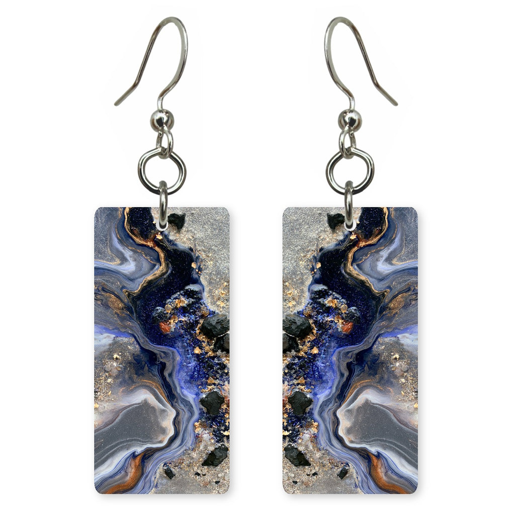 Violet Swirl Grief Softened Earrings | FWX652