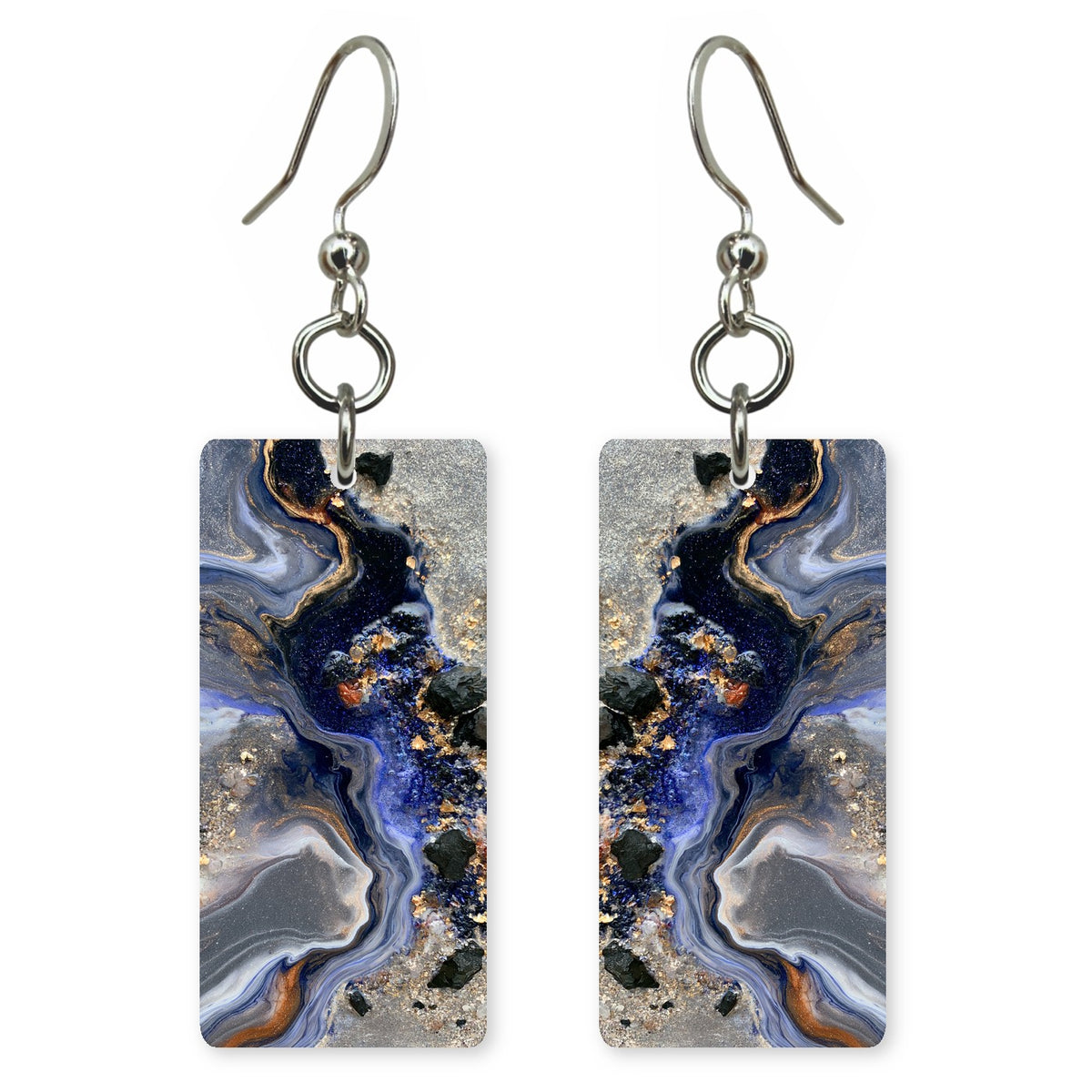 Violet Swirl Grief Softened Earrings | FWX652