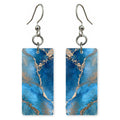 Cobalt Gold-Mended Heart Earrings | FWX662