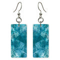Teal Marbled Contemplation Earrings | FWX667