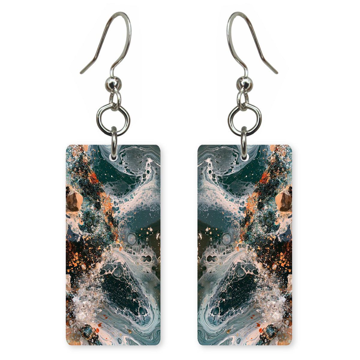 Smoky Teal Confusion Earrings | FWX680