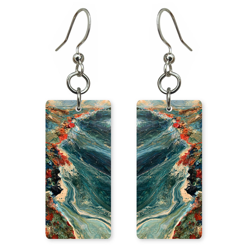 Storm Teal Turbulence Earrings | FWX688