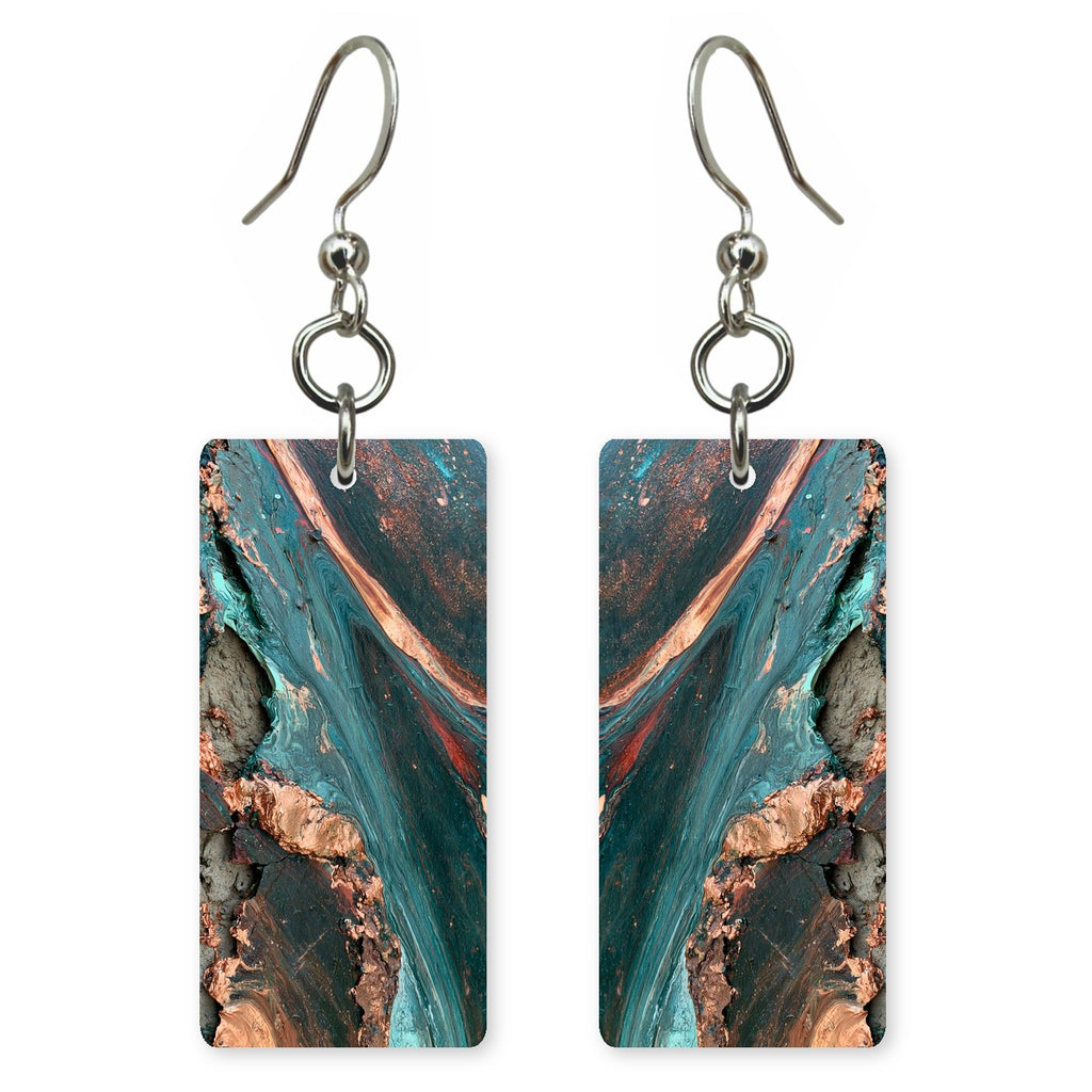 Copper Vein Teal Resolve Earrings | FWX690