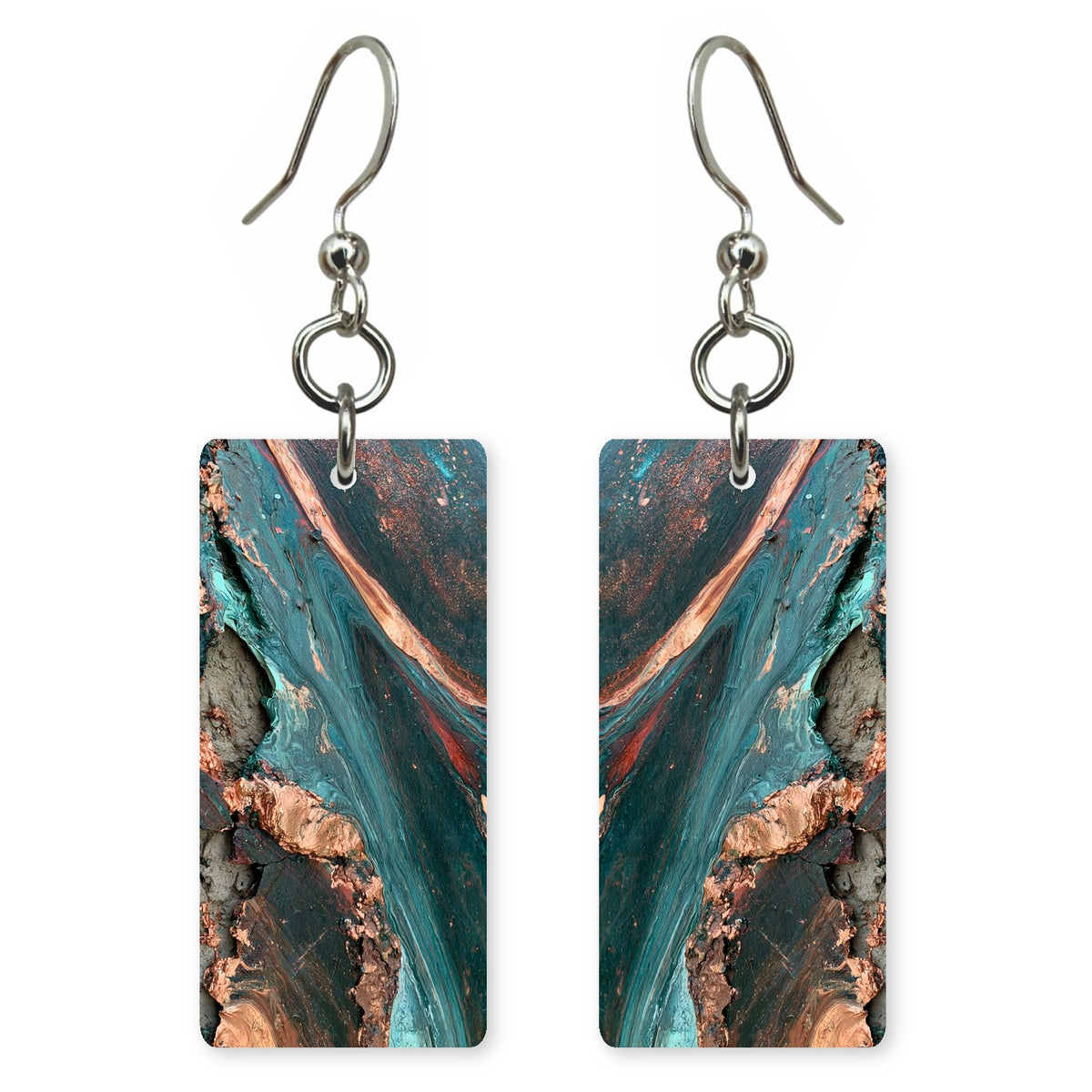 Copper Vein Teal Resolve Earrings | FWX690