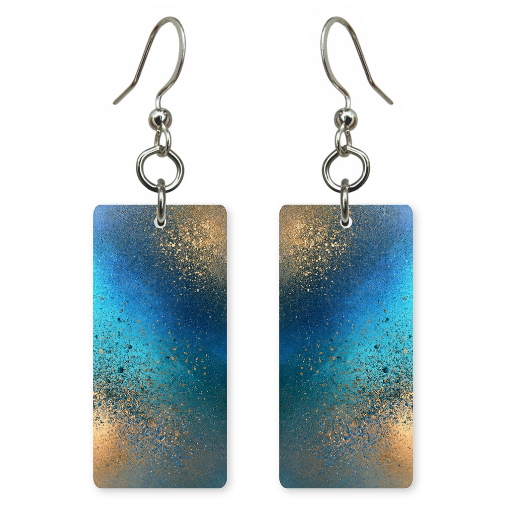 Midnight Blue Gold-Dusted Wish Earrings | FWX692