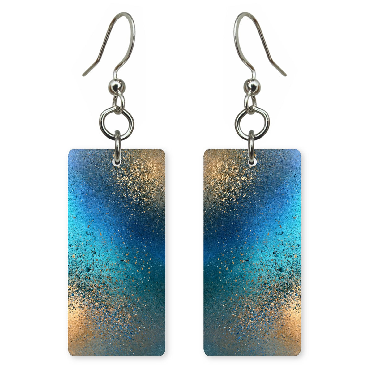 Midnight Blue Gold-Dusted Wish Earrings | FWX692