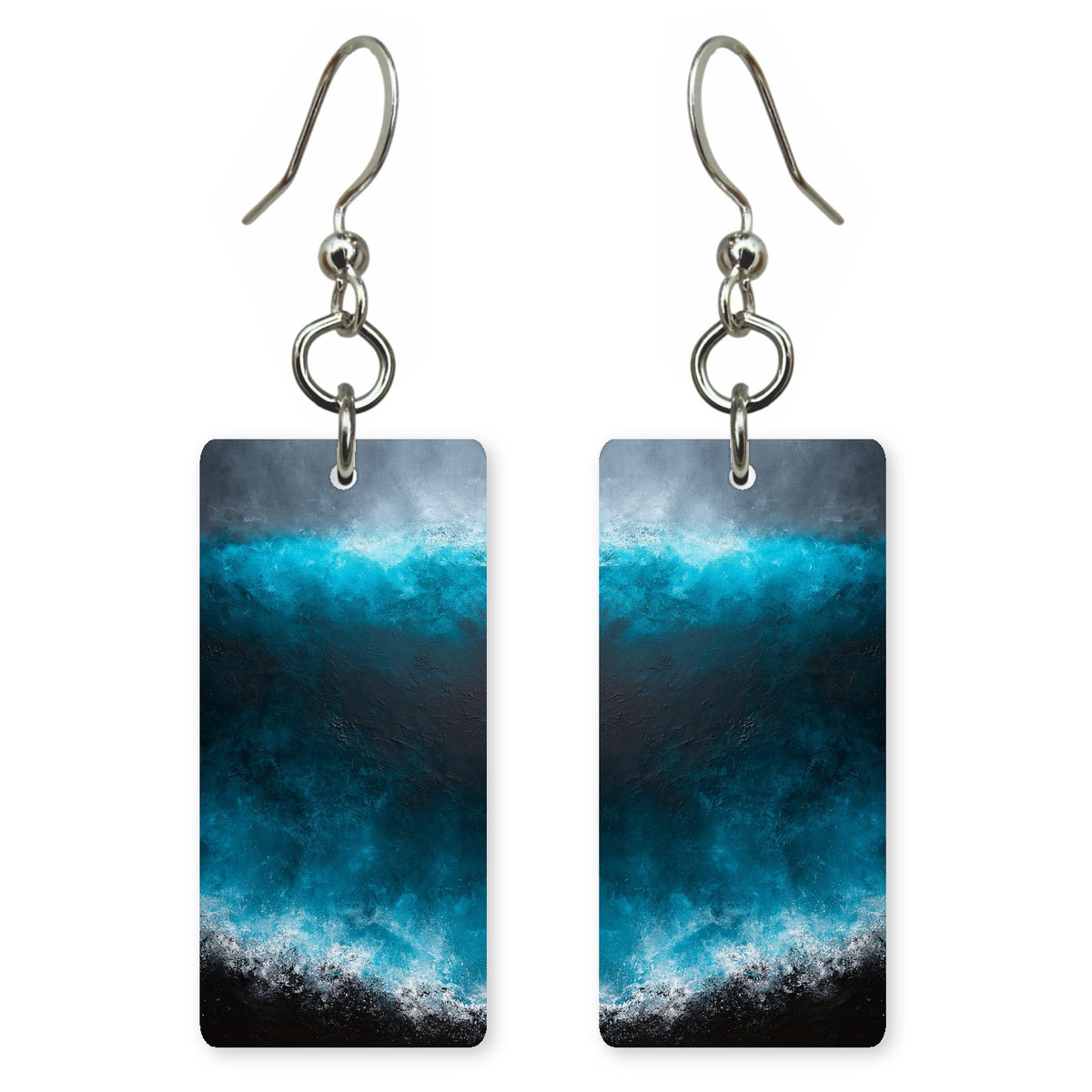Obsidian Teal Tempest Earrings | FWX696
