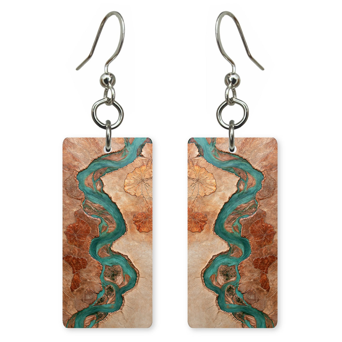 Peach and Clay Healing Earrings | FWX701