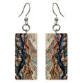 Obsidian and Amber Depth Earrings | FWX702
