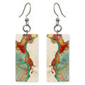 Vermilion and Teal Searching Earrings | FWX713