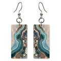 Geode Teal Reverence Earrings | FWX716